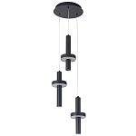 Каскадный светильник с 3-мя плафонами Flos Black Metal Acrylic Trio Hanging Lamp варинант исполнения - 1 | Loft Concept в Саратове