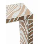Консоль Дизайнерская Kenya Console ZEBRA Bone Inlay Beige варинант исполнения - 2 | Loft Concept в Саратове