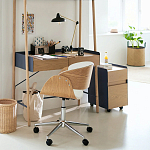 Вращающееся офисное кресло на колёсах Delwyn Chair White варинант исполнения - 4 | Loft Concept в Саратове