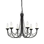 Люстра черного цвета ручной работы с канделябрами и переплетенной проволочной драпировкой Elstead Lighting варинант исполнения - 10 | Loft Concept в Саратове