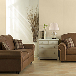 Настольная лампа с фарфоровым основанием бежевого цвета с рисунком и плиссированным абажуром на темной подставке Elstead Lighting варинант исполнения - 11 | Loft Concept в Саратове