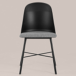 Стул из прочного пластика на металлическом основании Anora Black варинант исполнения - 2 | Loft Concept в Саратове