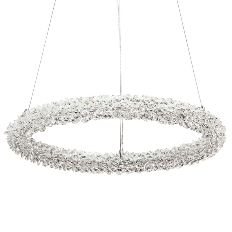 Кольцевая люстра с хрустальным декором Gilbertine Crystal Ring Chandelier Хром Прозрачный Кольцевая люстра с хрустальным декором Gilbertine Crystal Ring Chandelier Хром Прозрачный в Саратове | Loft Concept