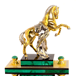 Настольный письменный набор из малахита с декором в виде лошади Leader Organizer варинант исполнения - 2 | Loft Concept в Саратове
