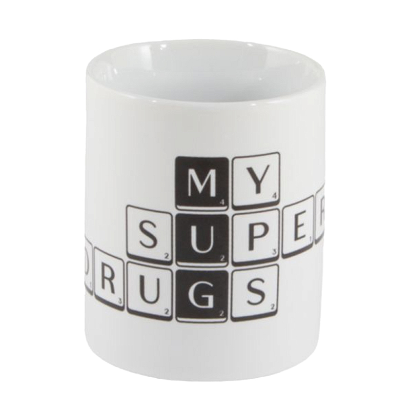 Кружка Seletti Tiles and Tales Mug Белый Черный в Саратове | Loft Concept 
