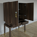 Кабинетный шкаф Elsa Dreams Walnut с 2-мя ящиками варинант исполнения - 1 | Loft Concept в Саратове