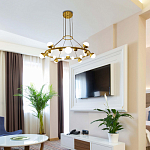 Люстра подвесная светодиодная с плафонами в форме шара Italian Globe Cedar Moss Light варинант исполнения - 1 | Loft Concept в Саратове