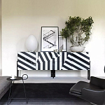 Дизайнерский комод в чёрно-белую полоску Ziqqurat варинант исполнения - 2 | Loft Concept в Саратове