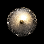 Бра в форме прозрачного стеклянного цветка с рельефной текстурой Textured Glass варинант исполнения - 4 | Loft Concept в Саратове