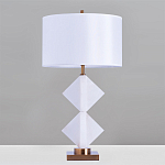 Настольная лампа белая на фигурном основании Aerial Geometry варинант исполнения - 3 | Loft Concept в Саратове