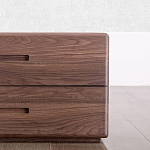 Прикроватный столик деревянный с 2-мя ящиками Moon Walnut Furniture варинант исполнения - 2 | Loft Concept в Саратове
