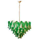 Люстра из стеклянных зеленых лепестков Petalled Illuminator варинант исполнения - 3 | Loft Concept в Саратове