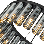 Люстра со стеклянными цилиндрическими плафонами Luminous Cylinders Smoky Round варинант исполнения - 5 | Loft Concept в Саратове