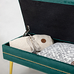Мягкая банкетка с зоной для хранения Casket Green варинант исполнения - 3 | Loft Concept в Саратове