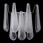 Бра с подвесками из рифленного стекла в форме капель на основании цвета хром Textured Glass варинант исполнения - 2 | Loft Concept в Саратове