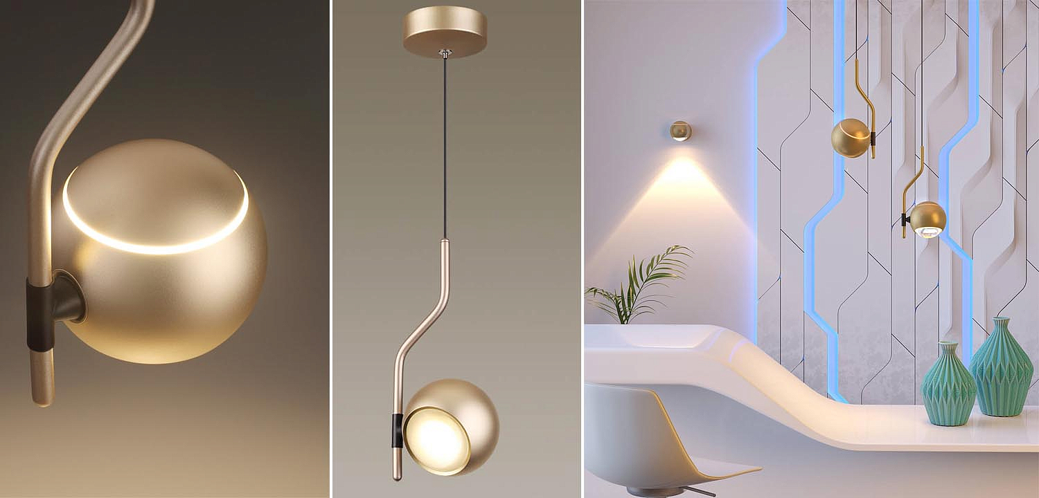Подвесной светильник Auge Horst Gold Подвесной светильник Auge Horst Gold - Loft-Concept в Саратове