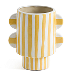 Ваза из фаянса Brighter than the Stars жёлтая полоска варинант исполнения - 1 | Loft Concept в Саратове