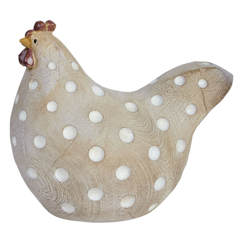 Статуэтка курица с текстурной поверхностью бежевого цвета Rustic Chicken Красный Бежевый Белый Статуэтка курица с текстурной поверхностью бежевого цвета Rustic Chicken Красный Бежевый Белый в Саратове | Loft Concept