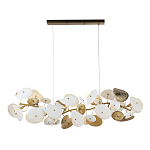 Люстра с белыми и золотистыми цветами G9 Dahlia Flowers Lamp варинант исполнения - 2 | Loft Concept в Саратове