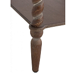 Приставной столик деревянный с резными ножками и нижней полкой Vintage Side Table Brown Wood варинант исполнения - 4 | Loft Concept в Саратове