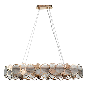 Люстра Loyal Золотистая с Дымчатым стеклом