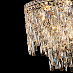 Люстра подвесная с хрустальными подвесками и металлическим основанием цвета Хром Ludivine Lighting варинант исполнения - 5 | Loft Concept в Саратове