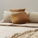 Чехол на подушку горчичного цвета с бахромой и объемным узором Ethnic mix варинант исполнения - 8 | Loft Concept в Саратове