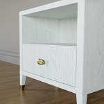 Прикроватная тумбочка с полкой Elsa Dreams White варинант исполнения - 3 | Loft Concept в Саратове