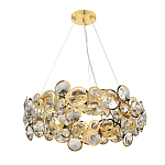 Люстра подвесная из золотых колец 57 см Golden Circles варинант исполнения - 2 | Loft Concept в Саратове