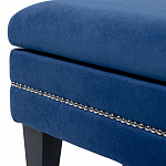 Мягкая банкетка на черных ножках с зоной для хранения Casket Blue варинант исполнения - 3 | Loft Concept в Саратове