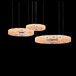 Люстра из 3-х колец с текстурной огранкой Reflection of Reality варинант исполнения - 1 | Loft Concept в Саратове