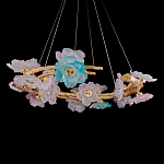 Люстра круглая на золотом каркасе с цветочным декором Miscellaneous herbs варинант исполнения - 2 | Loft Concept в Саратове