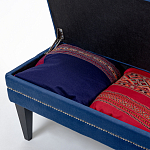 Мягкая банкетка на черных ножках с зоной для хранения Casket Blue варинант исполнения - 4 | Loft Concept в Саратове