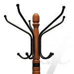 Вешалка напольная деревянная с черными металлическими крючками Noble Branches варинант исполнения - 2 | Loft Concept в Саратове