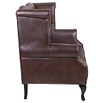 Диван из натуральной кожи на 4-х деревянных ножках из массива бука Thomas Seating brown варинант исполнения - 2 | Loft Concept в Саратове