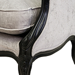 Кресло Ava Classical Armchair black and grey velour варинант исполнения - 4 | Loft Concept в Саратове