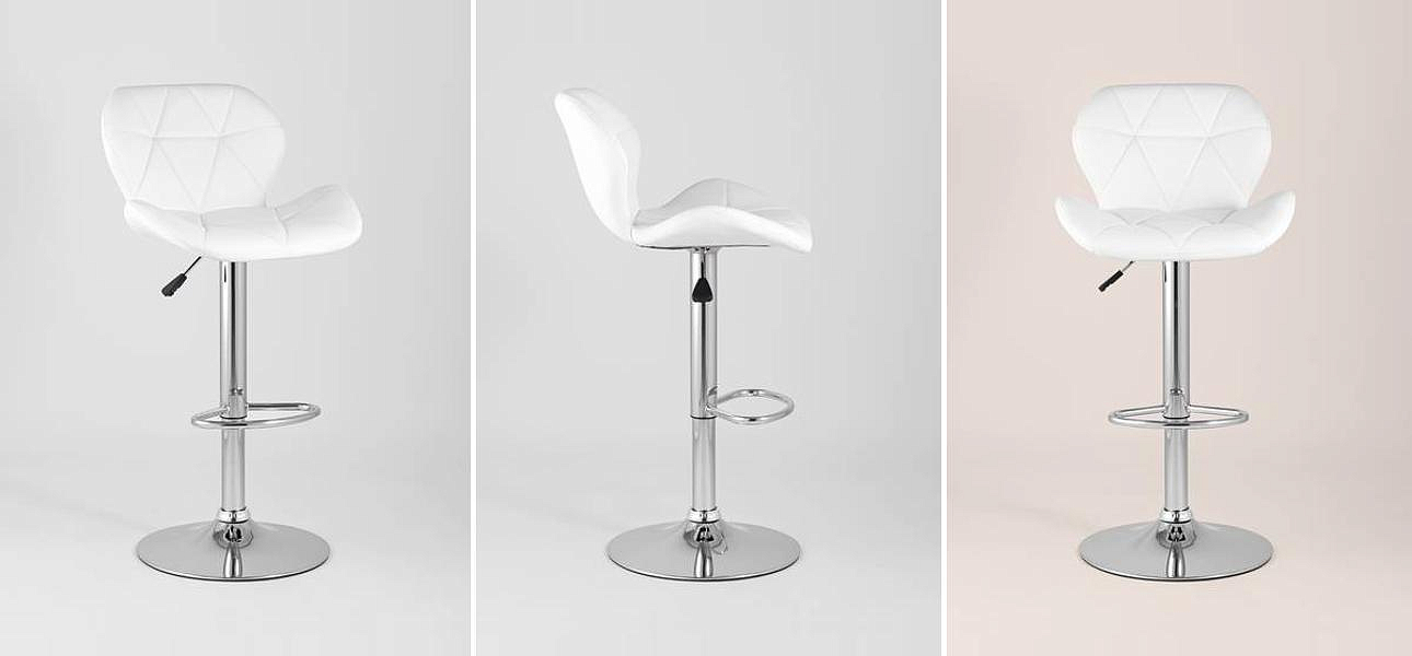 Барный Стул Jeroen Chair Белая Экокожа Барный Стул Jeroen Chair Белая Экокожа - Loft-Concept в Саратове