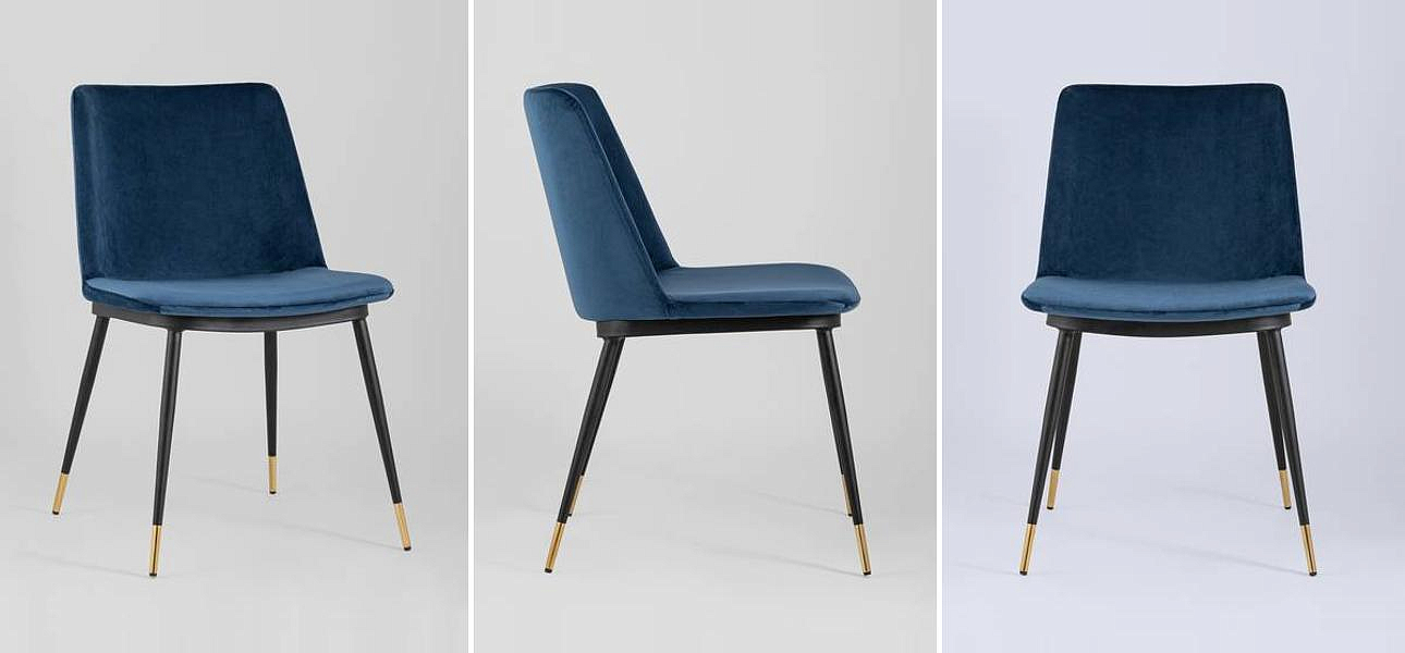 Стул Melissa Chair Синий Велюр Стул Melissa Chair Синий Велюр - Loft-Concept в Саратове