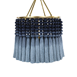 Люстра синяя плетеная с кисточками Boho Tassel Chandelier варинант исполнения - 1 | Loft Concept в Саратове