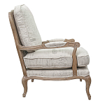 Кресло со спинкой из ротанга Ellie Rattan Armchair beige print flax варинант исполнения - 1 | Loft Concept в Саратове