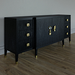 Большой Комод-буфет Elsa Dreams Black с ящиками варинант исполнения - 4 | Loft Concept в Саратове