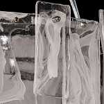 Люстра круглая с подвесными прямоугольными пластинами из стекла Glacier Panels варинант исполнения - 9 | Loft Concept в Саратове