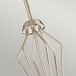 Люстра цвета никель с 6-ю рифлеными стеклянными плафонами и изогнутым каркасом Kichler варинант исполнения - 5 | Loft Concept в Саратове