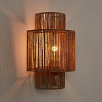 Бра с плетенным из джута плафоном Jutti H30 см варинант исполнения - 2 | Loft Concept в Саратове