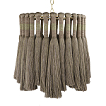 Подвесной светильник круглый плетеный с бахромой Braided Bundle of Ears варинант исполнения - 1 | Loft Concept в Саратове