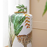 Ваза фарфоровая с ручной росписью Leopard Collection  варинант исполнения - 5 | Loft Concept в Саратове