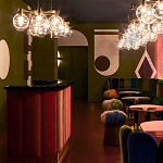 Обои ручная роспись Chez Nina by India Mahdavi Standard colourway on Perfect Green slub silk варинант исполнения - 1 | Loft Concept в Саратове