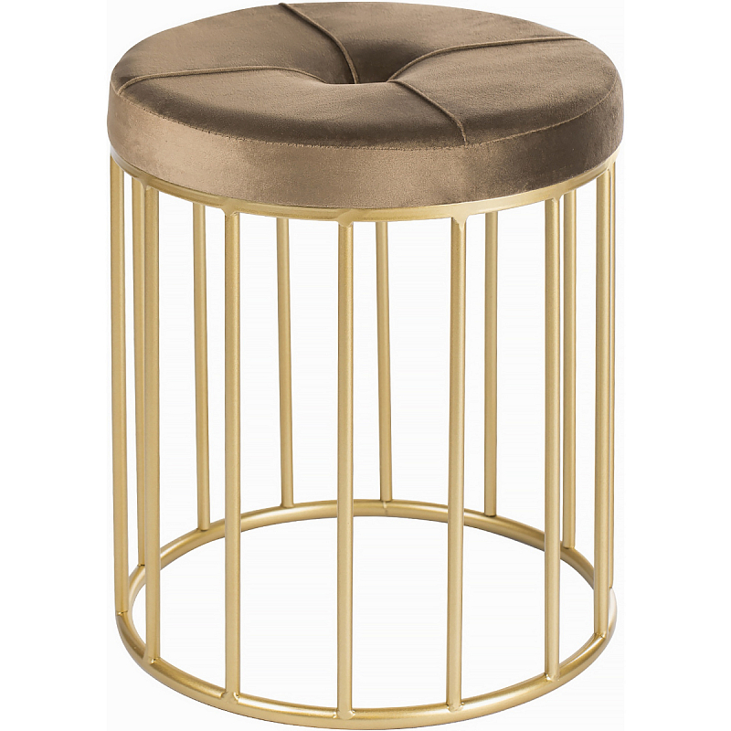 Пуф The brown cage Коричневый Золотой Пуф The brown cage Коричневый Золотой в Саратове | Loft Concept