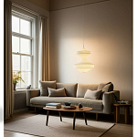 Подвесной вязаный белый светильник «Моника» варинант исполнения - 3 | Loft Concept в Саратове