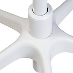 Стул с мягкой синей обивкой из велюра и подъемно-поворотным механизмом на белых колесиках Harper Blue and White варинант исполнения - 6 | Loft Concept в Саратове